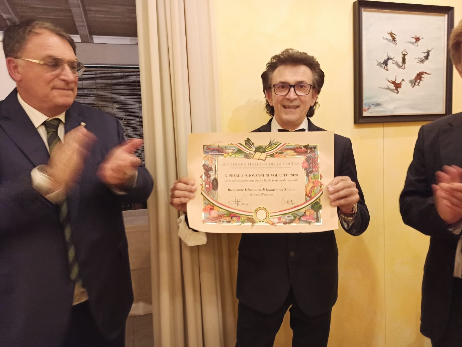 Gianfranco Zinani de “L’Incontro” insignito del premio Giovanni Nuvoletti
