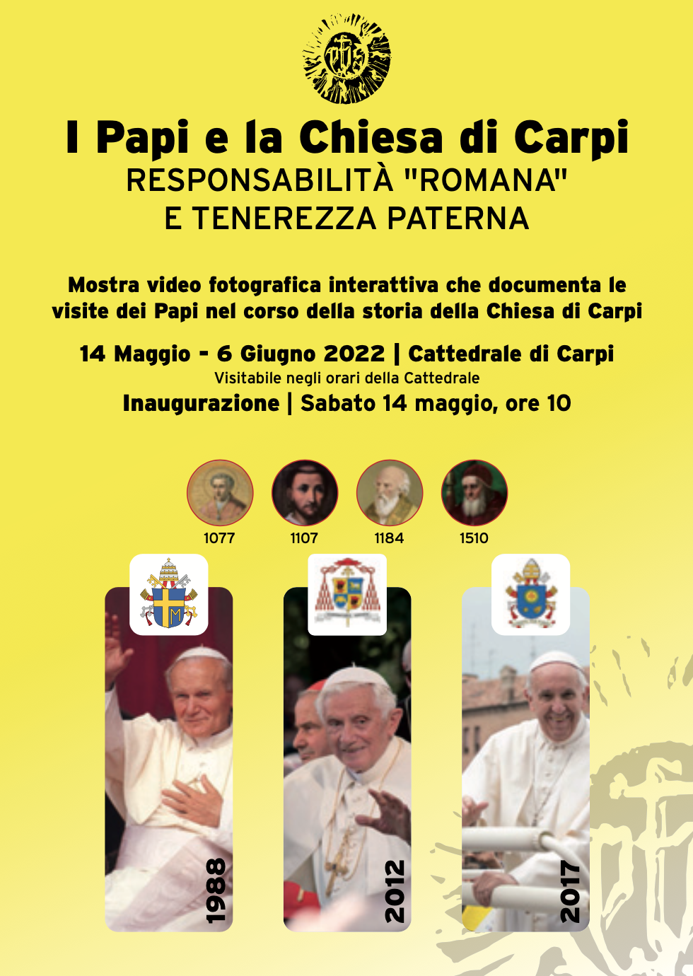 I Papi e la Chiesa di Carpi: la mostra fino al 19 giugno in Cattedrale