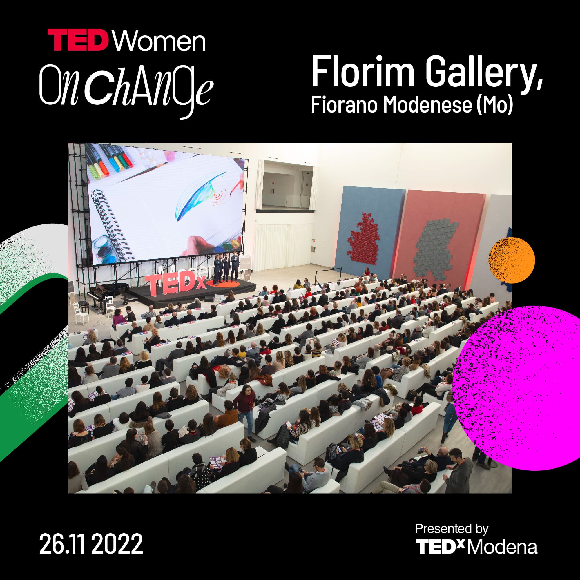 Sabato 26 novembre, donne nel cambiamento sul palco del TEDxMODENA