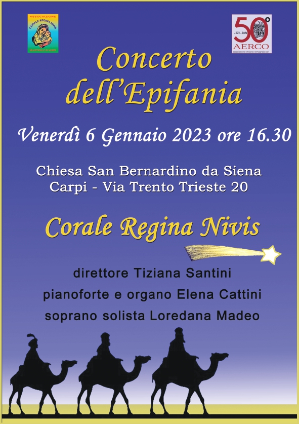 Il 6 gennaio Corale Regina Nivis impegnata nel Concerto dell’Epifania
