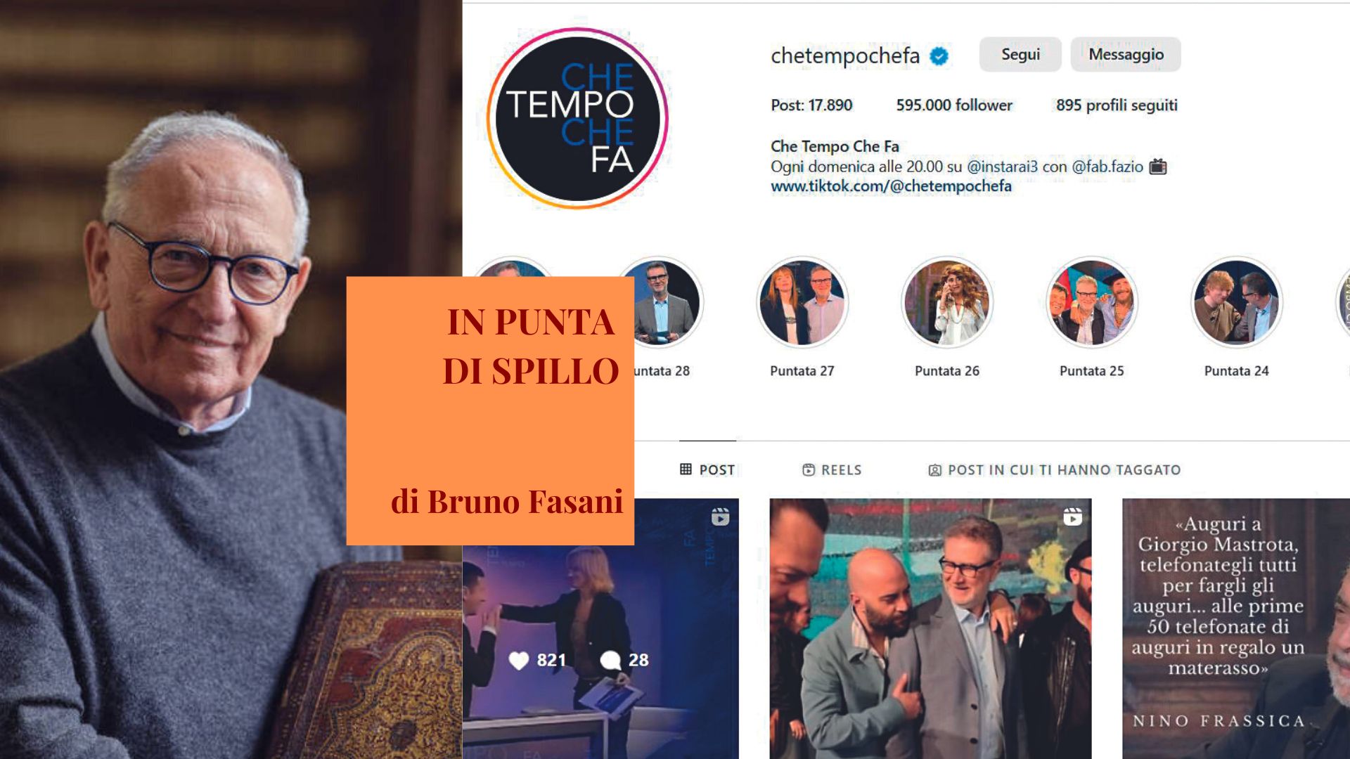 Che tempo che fu e il clamore mediatico che grida alle epurazioni