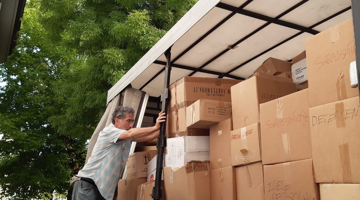 Caritas Carpi a Faenza, seconda consegna dei prodotti donati