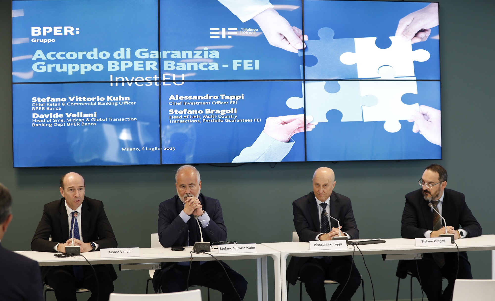 InvestEU: garanzia FEI da 110 milioni di euro al Gruppo BPER Banca per investimenti sostenibili e innovativi