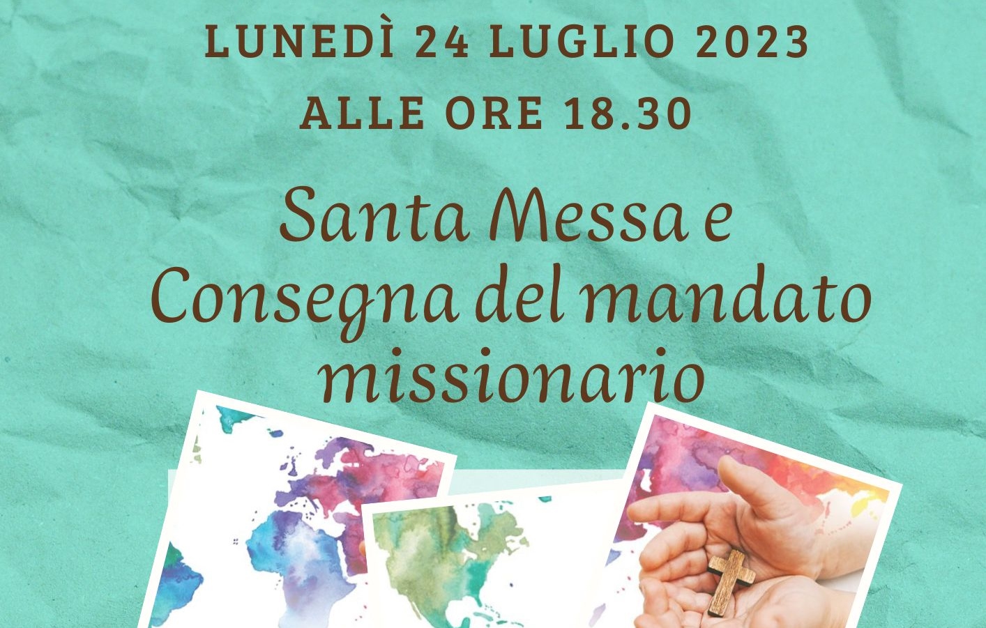 Mandato missionario ai volontari in partenza