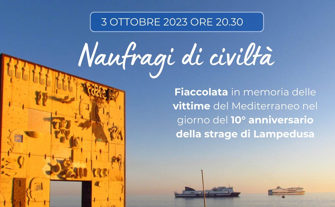 Fiaccolata nel 10° anniversario della strage di Lampedusa