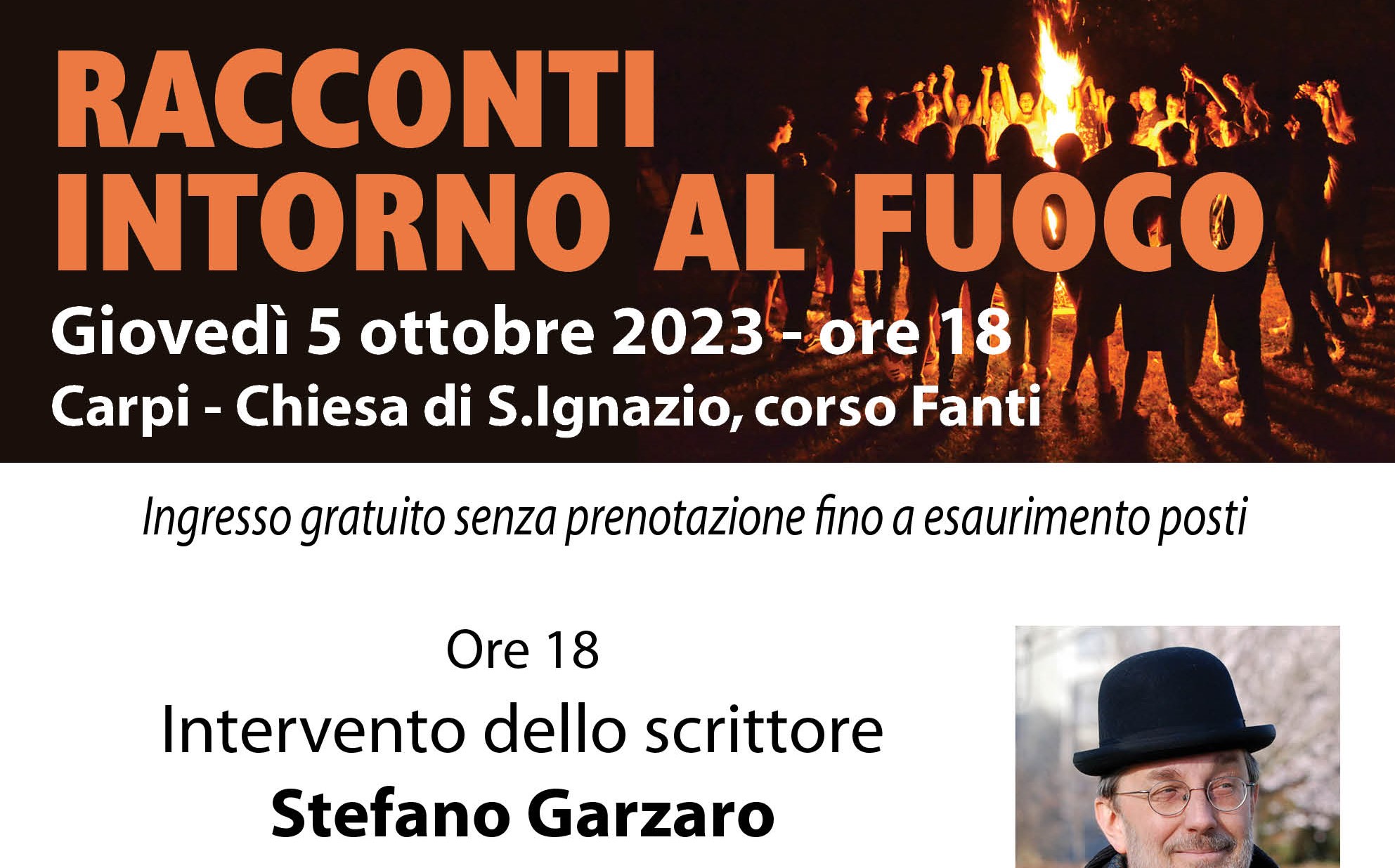Incontro con lo scrittore Garzaro e premiazione Concorso “Racconti intorno al fuoco”