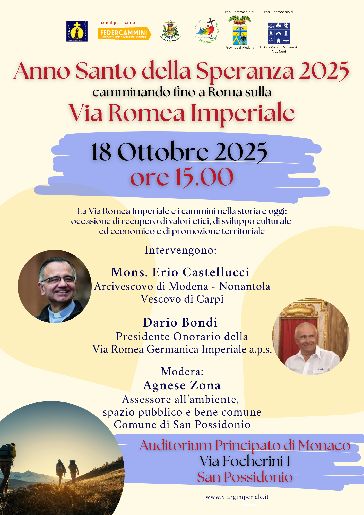 San Possidonio: “Anno santo della speranza 2025 – Camminando fino a Roma sulla Via Romea Imperiale”